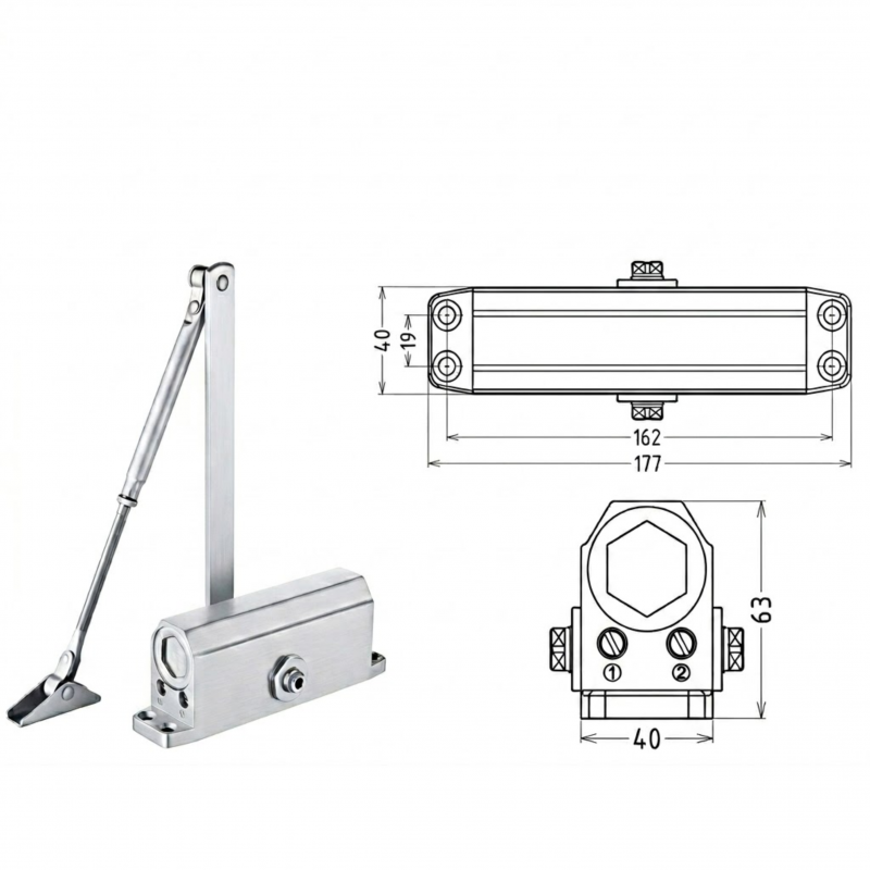 Tay Co Thủy Lực Kanhoff 6580N Chính Hãng, Tải Trọng 65-80Kg
